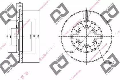 Тормозной диск DJ PARTS BD1102